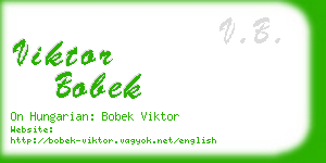 viktor bobek business card